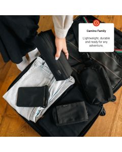Taštička přes rameno s kapsou FIXED Camino Case pro mobilní telefony do 7", černá