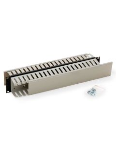 Triton 19" vyvaz. panel 2U oboustranná plast.lišta BK