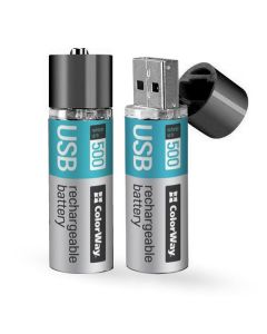 Colorway nabíjecí baterie AA 1200mAh/ USB/ 1.5V/ 2ks v balení