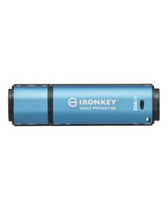 Kingston IronKey Vault Privacy 50/256GB/USB 3.2/USB-A/Modrá