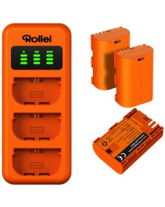 Rollei nabíjecí set LP-E6/ 3ks baterie a nabíječka