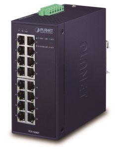 Planet IGS-1600T Průmyslový Switch 16x1Gb, dual 12-48VDC/24VAC, -40~+75°C, fanless