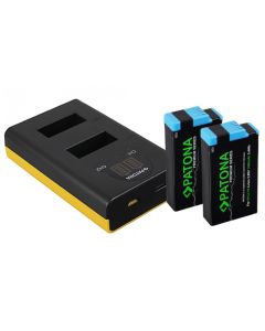 PATONA nabíječka pro digitální kameru Dual GoPro MAX s LCD + 2x baterie 1400mAh Premium