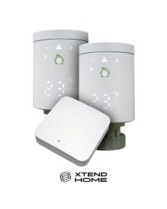 Xtend Home Tuya chytrý set brána Zigbee + 2x termostatická hlavice dispej na boku