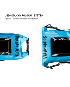 Voděodolný vak FIXED Float Bag s kapsou pro mobilní telefon 3L Vandrácký Speciál, modrý