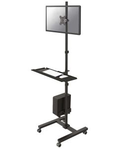 Neomounts FPMA-MOBILE1700 / Mobile Workplace Floor Stand (monitor, keyboard/mouse & PC) / Black
