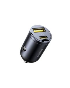Baseus Tiny Star Mini Nabíječka do Auta USB-A/USB-C 30W Cosmic Black