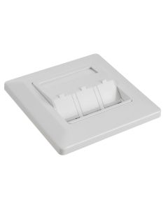 Solarix Eth.Zás. modulární pro 3 keystony pod omítku bílá SX9-3-0-WH