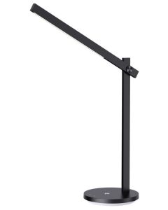 IMMAX LED stolní lampička BEAM/ Qi nabíjení/ 18W/ DC 12V/2A/ noční podsvícení/ stmívatelná/ sklápěcí rameno/ černá