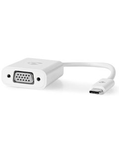NEDIS redukční kabel s adaptérem/ USB-C zástrčka – VGA zásuvka/ bílý/ plastový sáček/ 20cm
