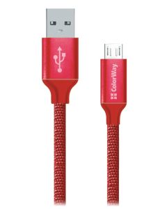 Colorway Datový Kabel Usb / Micro Usb/ 1m/ 2.1A/ Červený