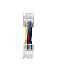 IMMAX konektor CLICK 12mm s kabelem 2,5cm, RGB+CCT, 6pin