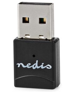 NEDIS Wi-Fi dongle/ AC600/ 2.4/5 GHz (Dual Band)/ USB 2.0/ celková rychlost 600 Mbps/ OS verze: Windows 8/10/11/ černý