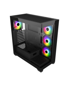 FSP M340-BA/Midi Tower/Transpar./Černá