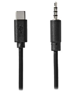 NEDIS USB-C adaptér/ USB-C zástrčka - 3,5 mm jack zástrčka/ černý/ bulk/ 1m