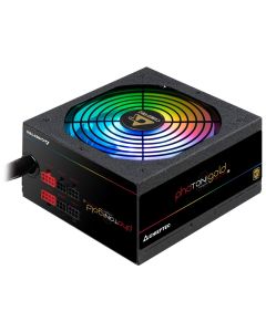 CHIEFTEC zdroj GDP-750C-RGB / Photon Gold Series / 750W / 140mm fan / akt. PFC / modulární kabeláž / 80PLUS Gold