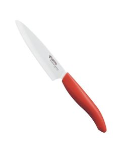 KYOCERA keramický nůž s bílou čepelí/ 11 cm dlouhá čepel/ červená plastová rukojeť