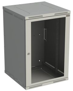 Solarix Rozvaděč nástěnný SENSA 18U 600mm, dveře sklo, RAL 7035, SENSA-18U-66-11-G