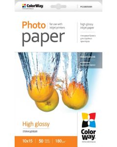 COLORWAY fotopapír/ high glossy 180g/m2, 10x15/ 50 kusů