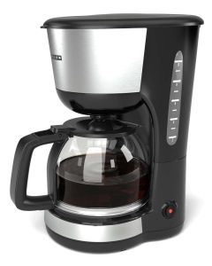 NEDIS Butler kávovar/ na deset šálků/ objem 1,25 l/ automatické vypnutí/ nerezová ocel/ černý