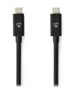 NEDIS kabel USB 4.0 Gen 3x2/ zástrčka USB-C - zástrčka USB-C/ 8K/ černý/ 2m