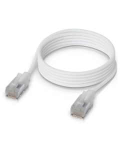 Ubiquiti UniFi Premium Patch Cable 1m - Patch kabel, Cat6a, Etherlighting, bílý, délka 1m