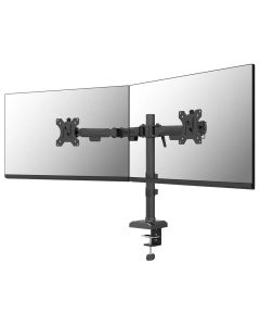 Neomounts NERO Double Flat Screen Desk Mount 10-32 " (phone holder+Quick-fix clamp/grommet)