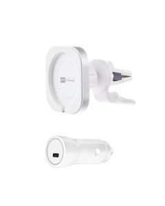 ER POWER CAR VENT MOUNT držák pro MagSafe nabíječku + 20W autonabíječka - bílá
