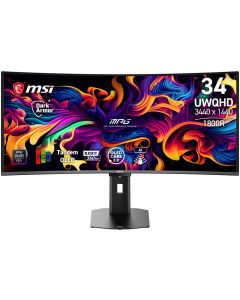 MSI MPG 341CQR OLED X36/ 34"/ 3440x1440/ OLED/ 0,03ms/ 360Hz/ 300cd/m2/ 1,5M:1/ HDMI/ DP/ USB/ VESA/ černý