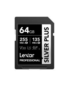 Lexar 64GB Pro SILVER PLUS SDXC C10 V30 U3