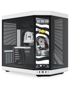 HYTE skříň Y70 Touch Infinite Panda / 14,9" dotykový displej / levé a přední sklo / Riser PCIe 4.0 / bez zdroje