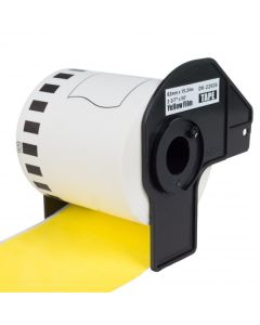 PRINTLINE kompatibilní etikety s Brother DK-22606, žlutá papírová role 62 x 15,24m