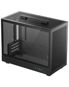 DEEPCOOL skříň CH160 Plus / micro-ATX / USB 3.0 / USB-C / prosklená bočnice / držadlo / černá