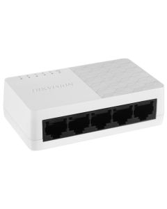 HIKVISION switch DS-3E0105D-O/ 5x port/ 10/100 Mbps RJ45 ports/ 1 Gbps/ napájení 5 VDC, 0.6 A