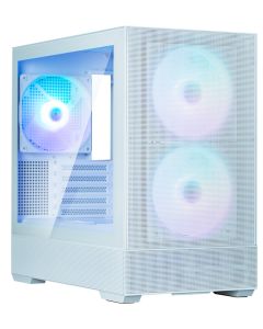 Zalman skříň P30 AIR White / miniT / 3x140mm fan ARGB / USB 3.0 / USB-C / temperované sklo / mesh panel / bílá