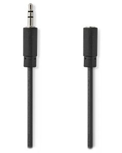 NEDIS prodlužovací stereo audio kabel s jackem/ zástrčka 3,5 mm - zásuvka 3,5 mm/ černý/ bulk/ 10m