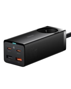 Baseus Rychlonabíječka do sítě GaN3 Pro, 2x USB-C, 2x USB + AC 65W černá
