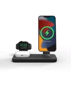 Mophie Snap+ 3v1 bezdr. nabíjecí stojan - černá