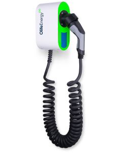 OlifeEnergy EV nabíječ elektromobilů BASE AC 22kW, Wallbox, Type2, kroucený kabel, RFID, automód