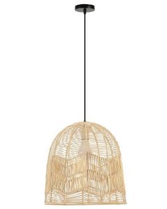 IMMAX BOHO PELO designové závěsné svítidlo, D40cm, E27, přírodní ratan