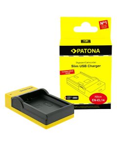 PATONA nabíječka Foto Nikon EN-EL14 slim, USB-C