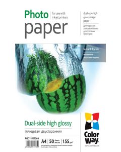 COLORWAY fotopapír/ oboustranný/ high glossy 155g/m2, A4/ 50 kusů