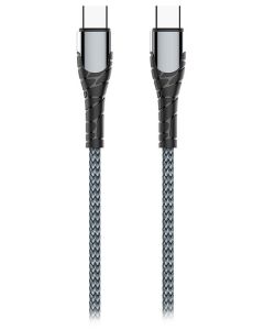 Colorway Datový Kabel USB-C/ USB-C/ 3A/ Fast Charging 65W/ 2m/ Šedivý