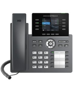 Grandstream GRP2634/ VoIP telefon/ 2,8" barevný display/ 4x SIP/ 2x LAN/ 1x USB/ PoE/ WiFi/ BT/ GDMS