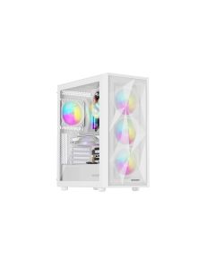 Počítačová skříň Genesis DIAXID 605 ARGB/Midi Tower/Transpar./Bílá