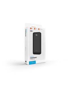 Powerbanka FIXED Zen2 10 s LCD displejem a výstupem PD 20W, 10 000 mAh, černá