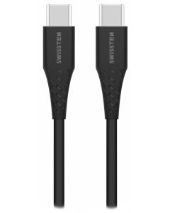 Swissten datový kabel tpe usb-c/usb-c power delivery 5a (100w) 1,5 m černý