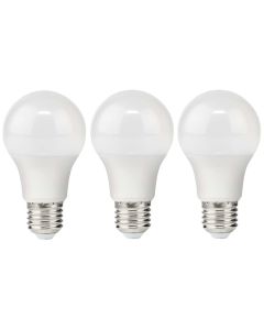 NEDIS LED žárovka E27/ A60/ 4,9 W/ 220 V/ 470 lm/ 2700 K/ teplá bílá/ matná/ 3 kusy