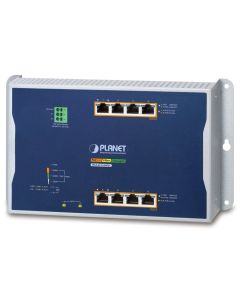 Planet WGS-4215-8HP2S plochý L4 switch, 8x1Gb, 2x1Gb SFP, 4+4 PoE 802.3at/bt 360W, 48-56VDC, -40~75°C, IP30, fanless