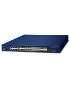 Planet SGS-6310-16S8C4XR L3 switch, 8x1Gb, 24x1Gb SFP, 4x10Gb SFP+, HW/IP stack, 2x power-in, VSF/Cluster